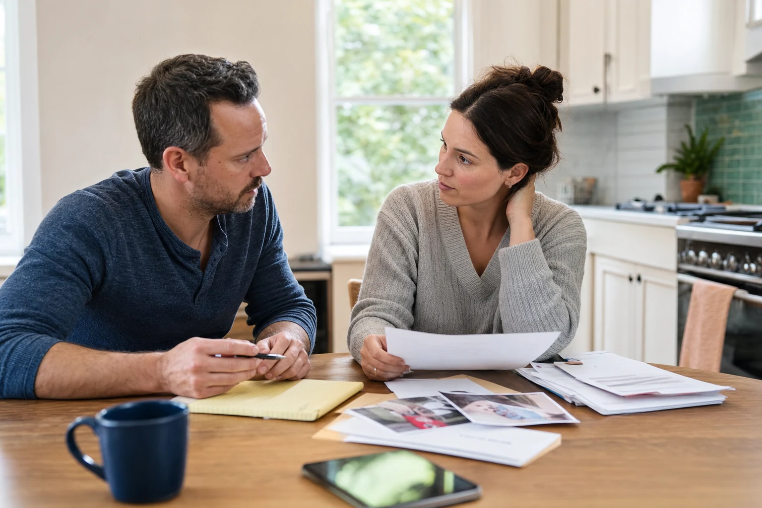 Photo of a concerned individual reviewing accident documents with a personal injury attorney at Pacific Injury Law Firm in Portland, Oregon, highlighting the importance of avoiding common mistakes in personal injury claims.