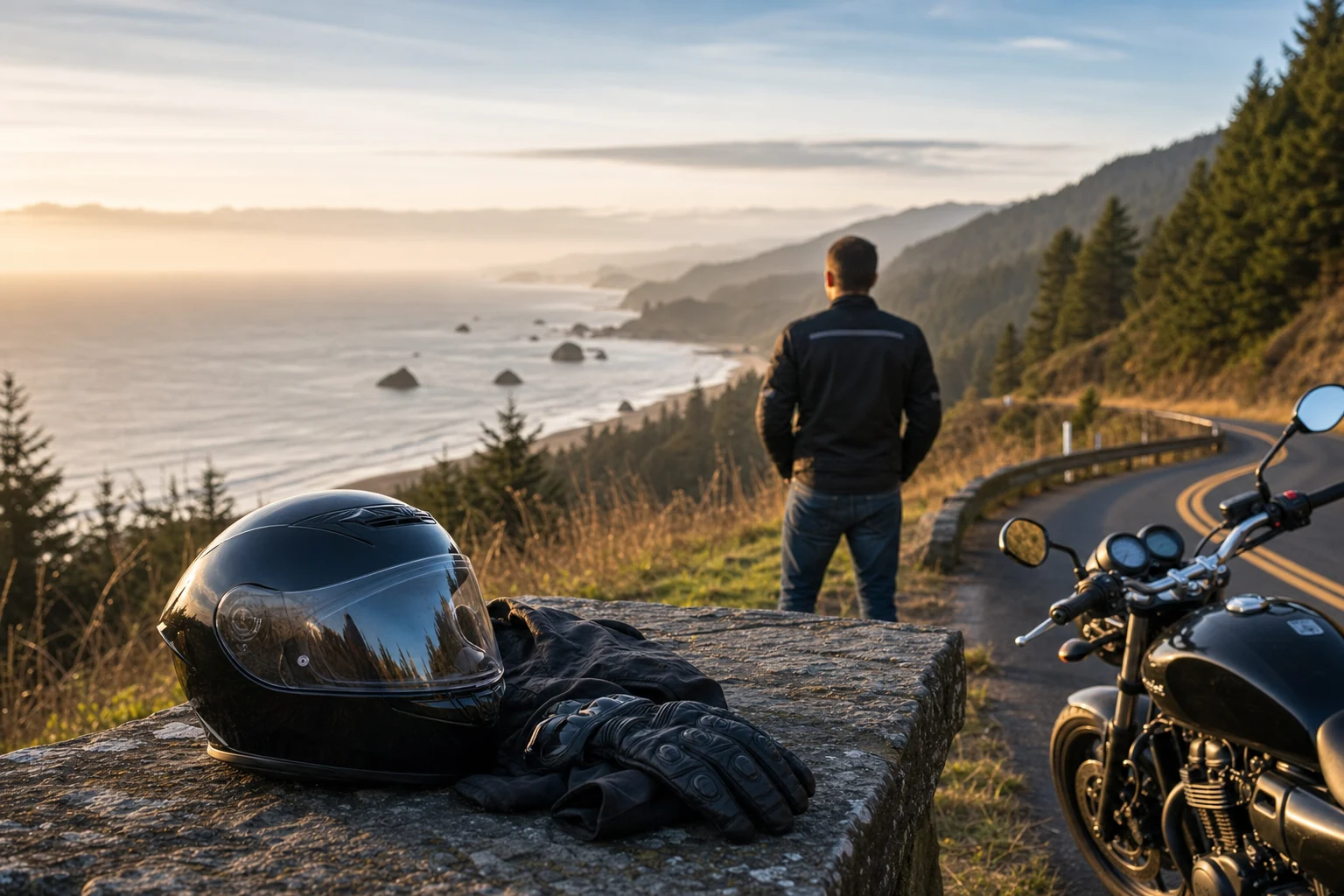 An attorney from Pacific Injury Law Firm consulting with a client who is a victim of a motorcycle accident in Oregon.