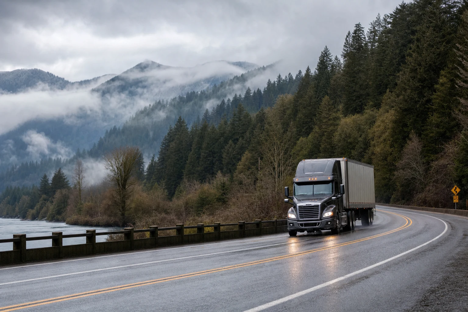An image showing an attorney discussing legal matters with his client about their recent commercial truck accident.