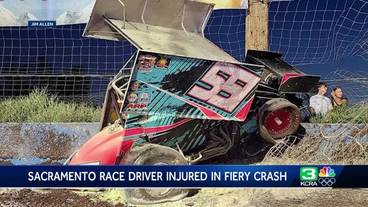 Unprecedented Incident: Sacramento Driver Injured in Fiery Oregon Speedway Crash
